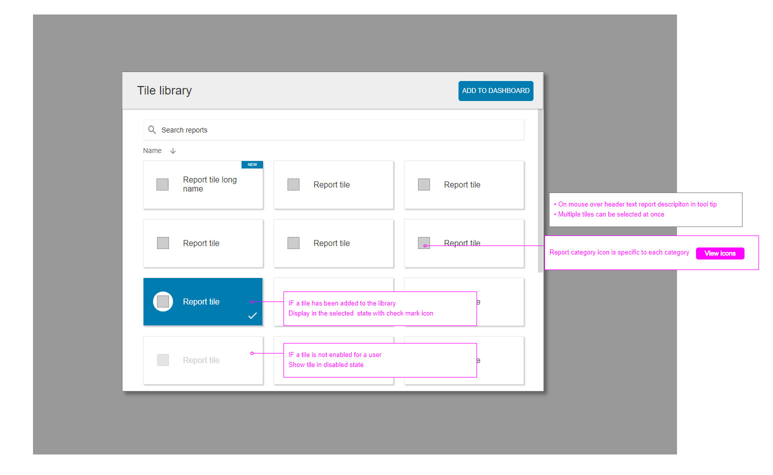 Contextual tile overlay interaction